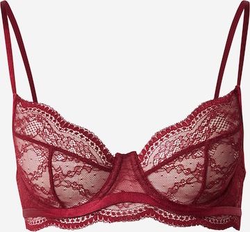 Hunkemöller T-Shirt Rintaliivi 'Isabelle' värissä punainen: etupuoli