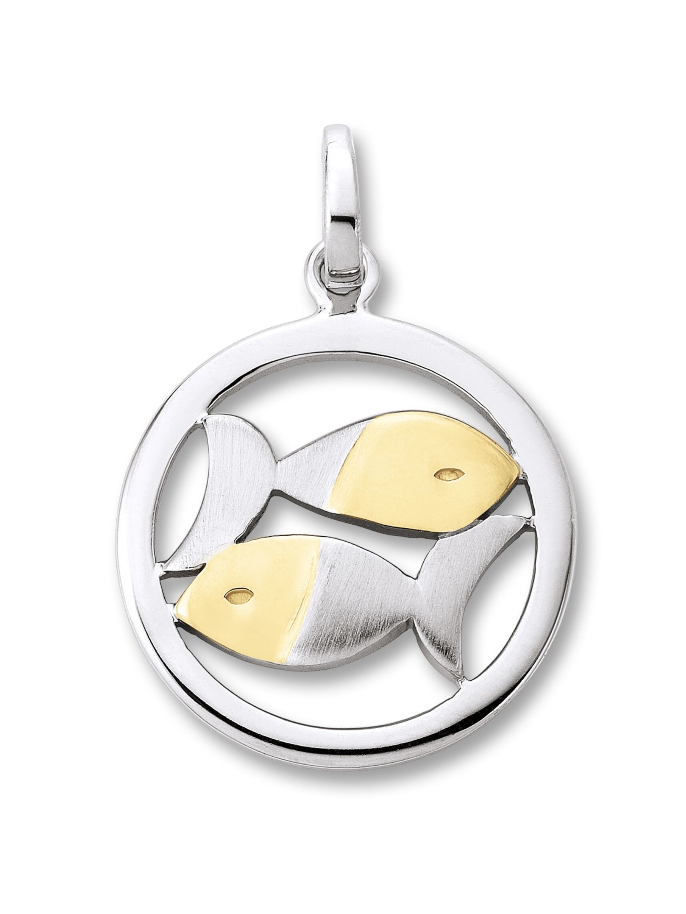 ONE ELEMENT Pendant 'Fische' in Silver: front