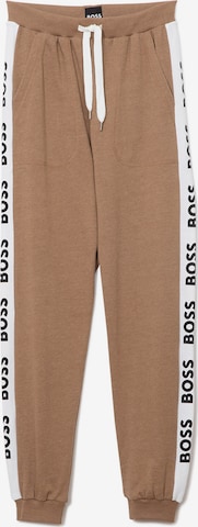 BOSS Home Pants 'Sense' in Brown: front