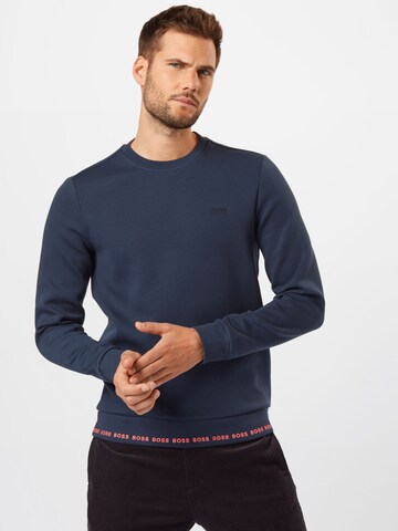 BOSS Sweatshirt 'Salbo' in Blauw: voorkant