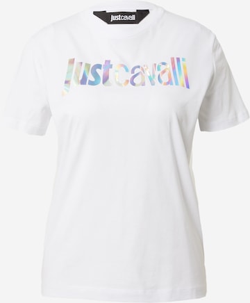 Tricou de la Just Cavalli pe alb: față