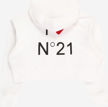 N°21 - Sudadera con cremallera en blanco