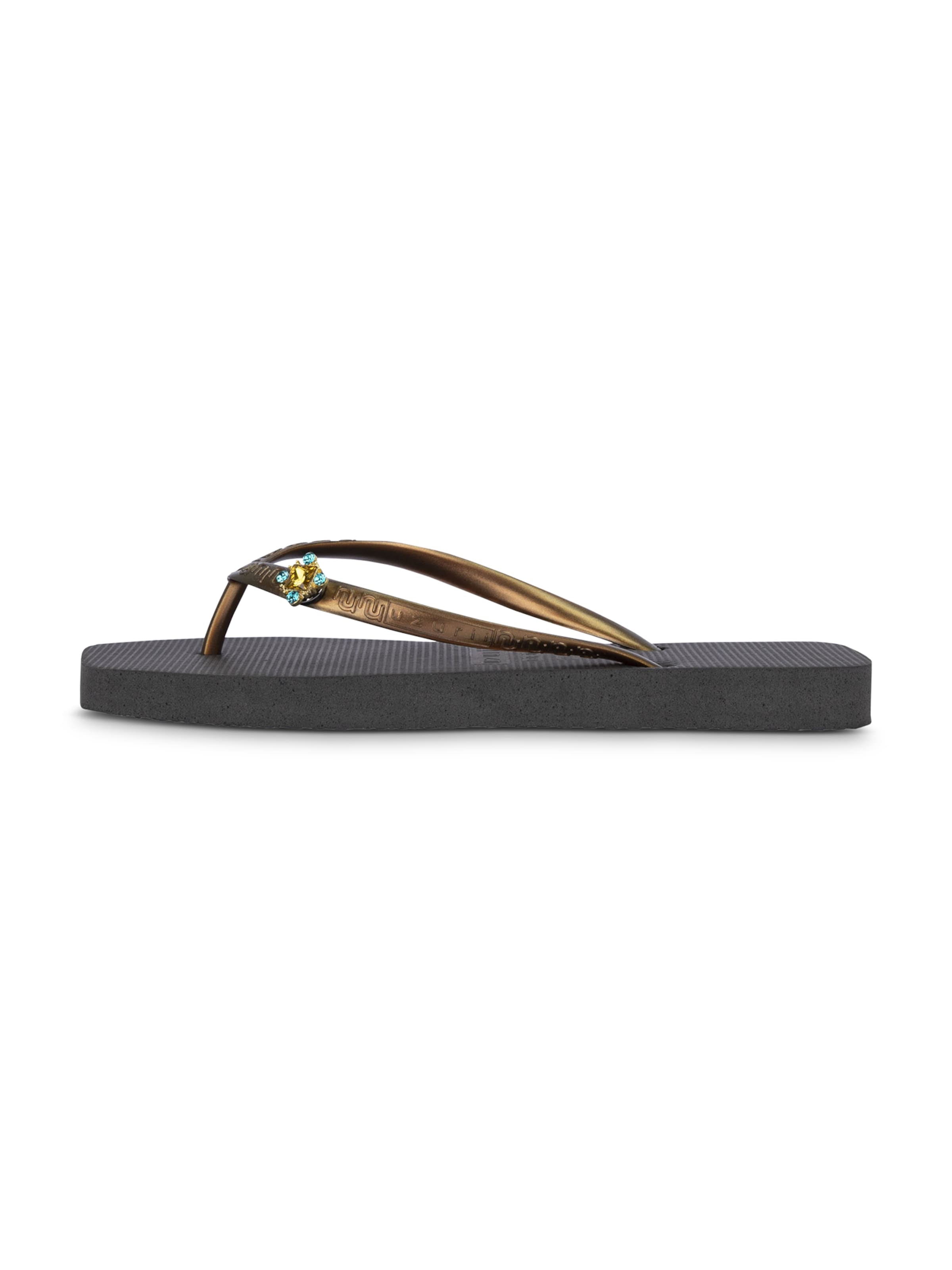 Uzurii Luxury Footwear Zehentrenner 'Beach'‌‌‌ in Schwarz: Vorderseite