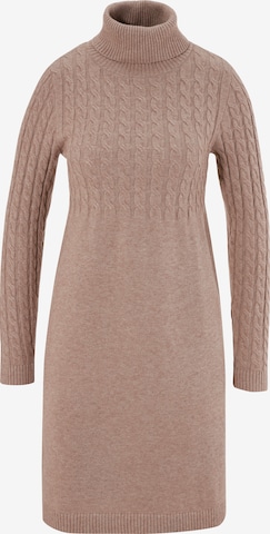 Aniston CASUAL Knitted dress in Beige: front