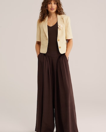 WE Fashion Wide Leg Hose in Braun