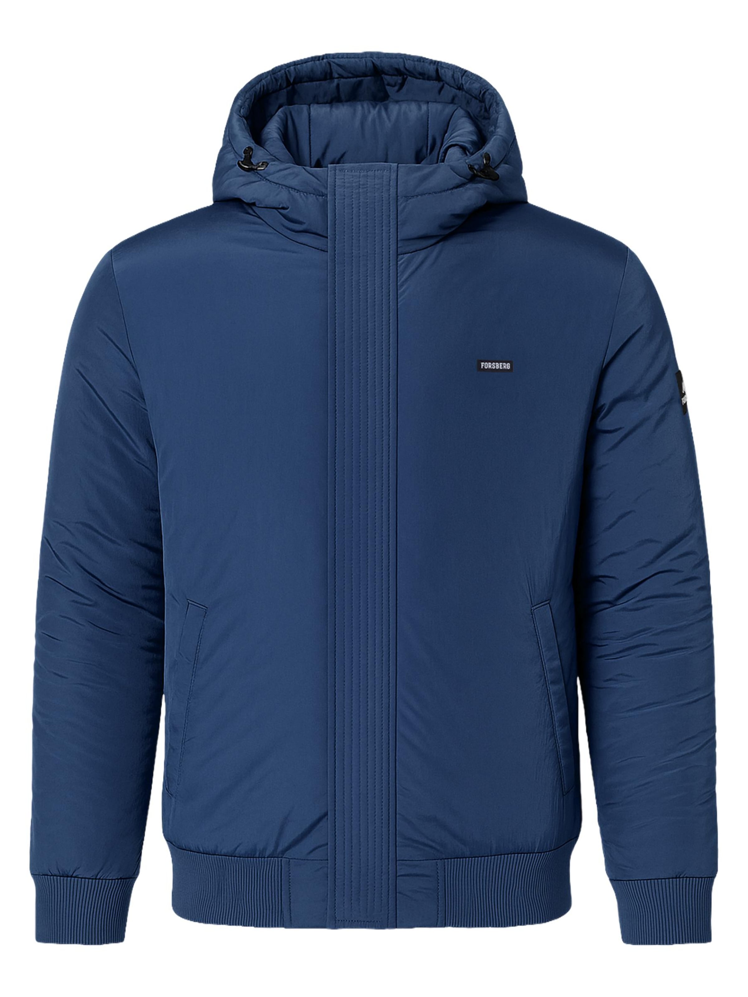 FORSBERG Funktionsjacke 'Winterjacke mit gefütterter Kapuze' in Blau: Vorderseite