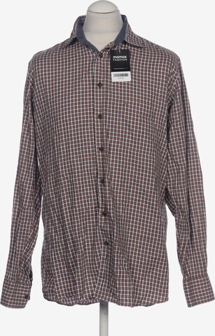 OLYMP Button Up Shirt in L in Brown: front