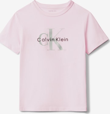 T-Shirt Calvin Klein Jeans en rose : devant
