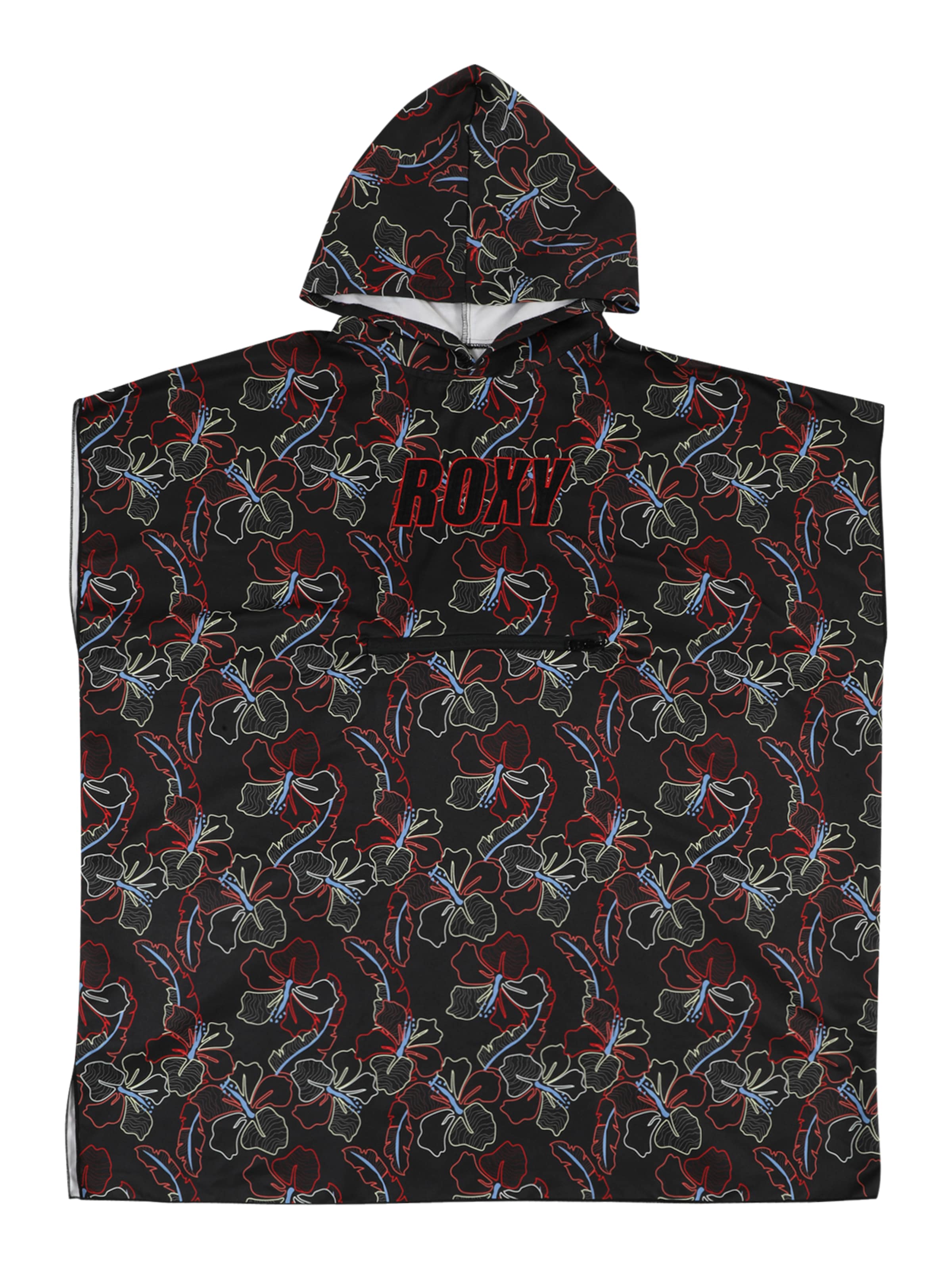 juoda ROXY Trumpas vonios chalatas 'Confetti Beach': priekis