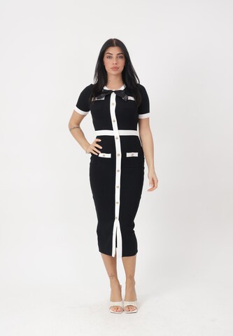 Abito in maglia di Elara in nero: frontale