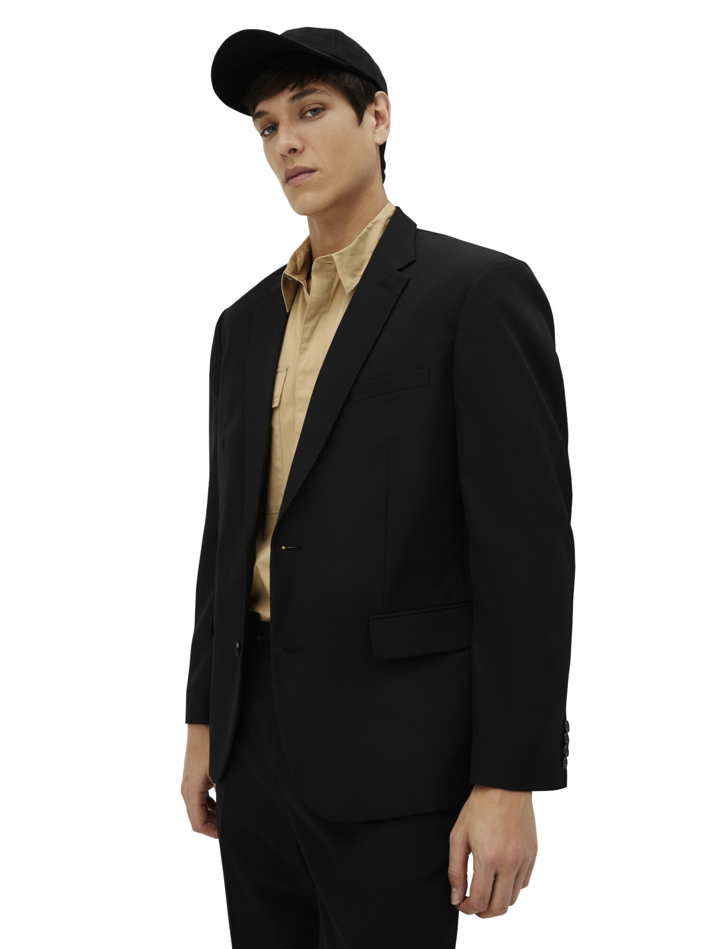 bonprix Comfort Fit Sakko in Schwarz: Vorderseite