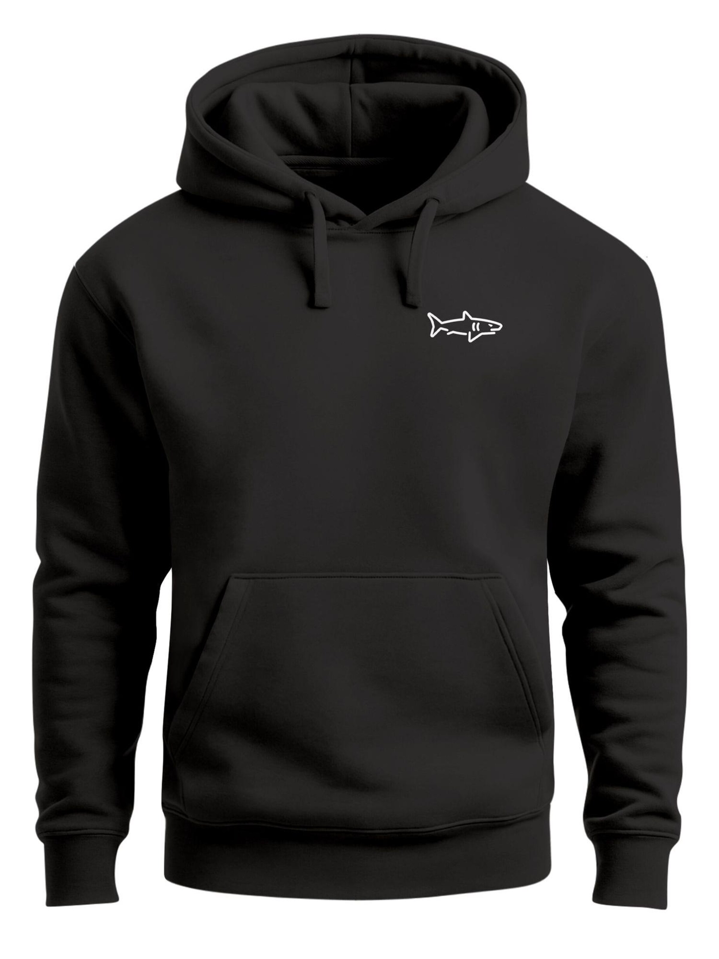 Neverless Sweatshirt 'Shark'‌‌‌‌‌‌‌ in Schwarz: Vorderseite