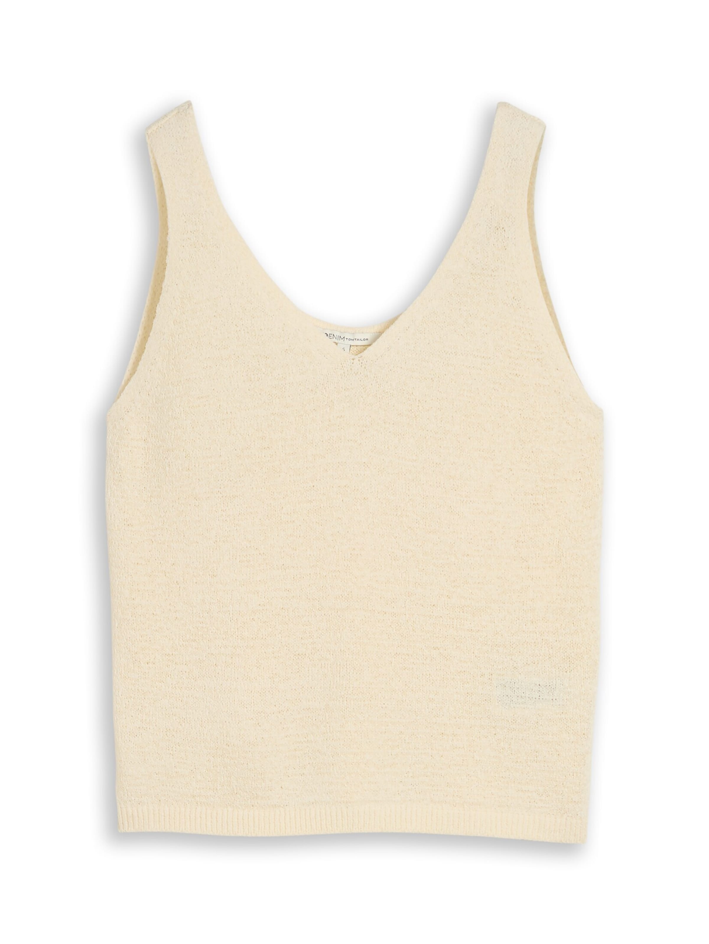 TOM TAILOR DENIM Sticktop in Beige: Vorderseite