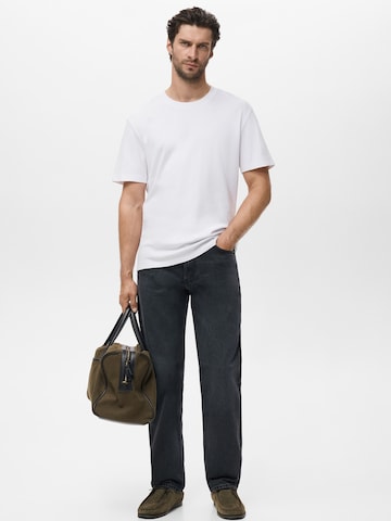 Tricou 'KIMI' de la MANGO MAN pe alb
