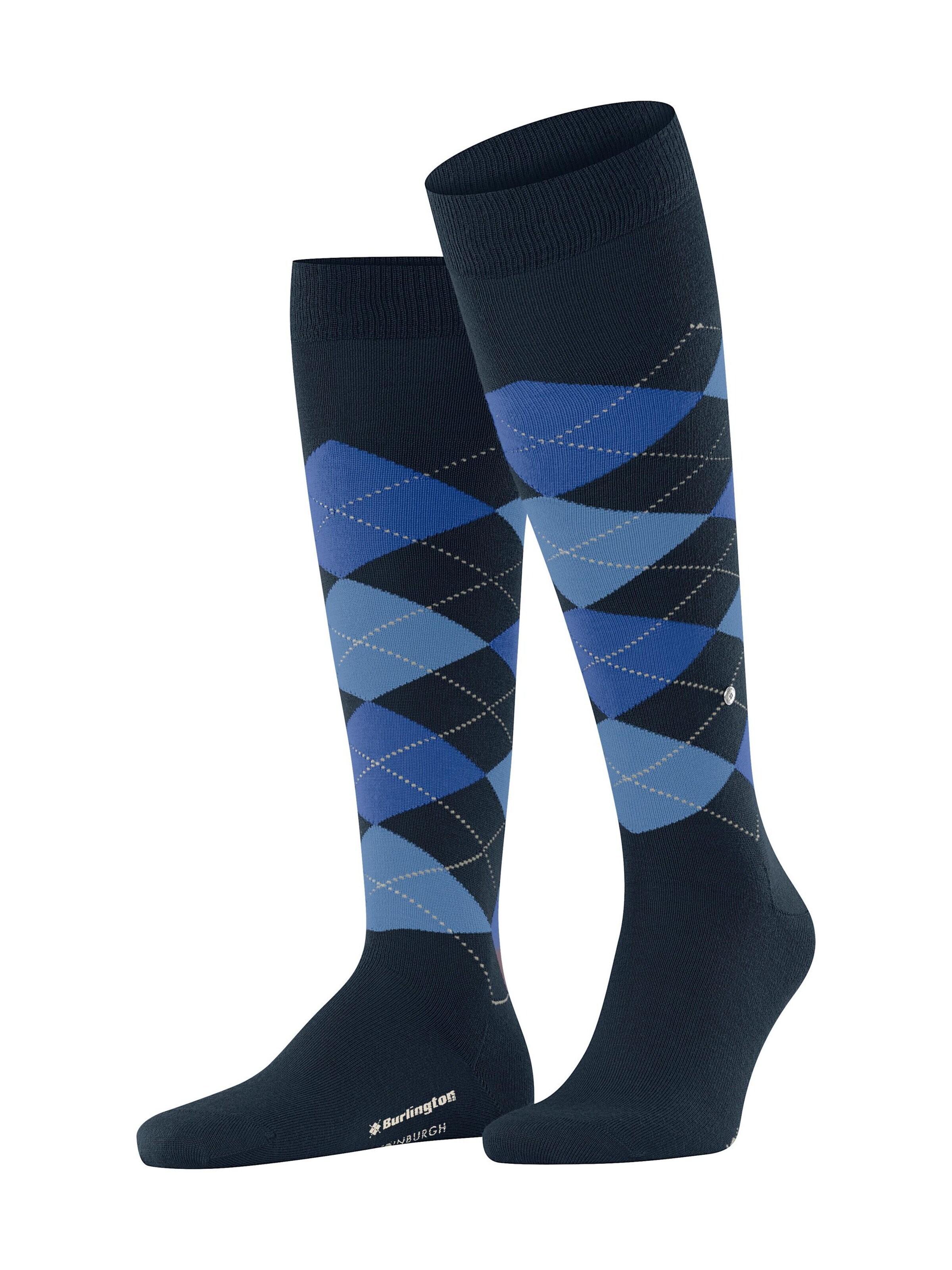 BURLINGTON Kniestrümpfe 'Edinburgh'‌‌‌‌‌‌‌‌ in Blau: Vorderseite
