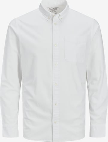 JACK & JONES Slim fit Button Up Shirt 'Brook' in White: front