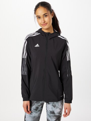 ADIDAS SPORTSWEAR Athletic Jacket 'Tiro 21' in Black: front