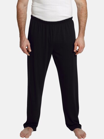 Pantalon de pyjama Charles Colby en noir : devant