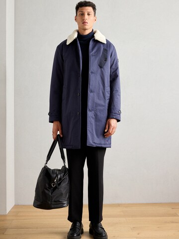 SCOTCH & SODA - Sobretudo meia-estação em azul