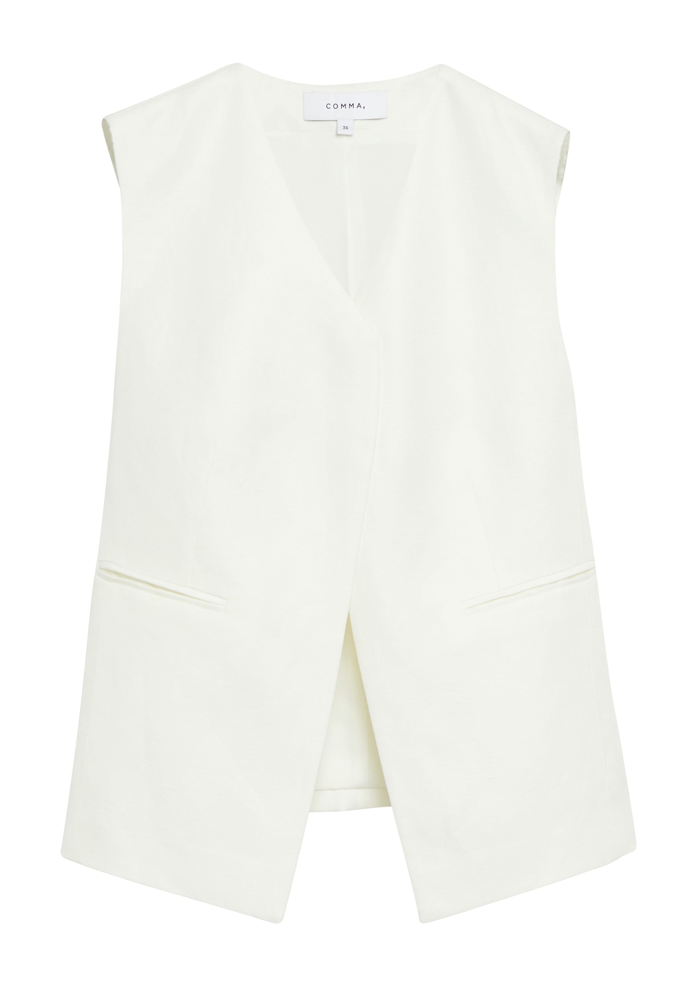 COMMA Vest in White: front