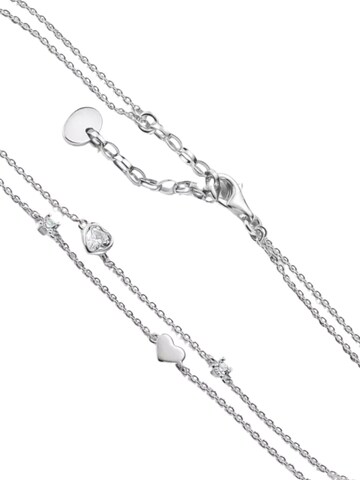 Bracelet 'Versilbertes Fußkettchen mit Herzen & Zirkonia' Thomas Sabo en argent