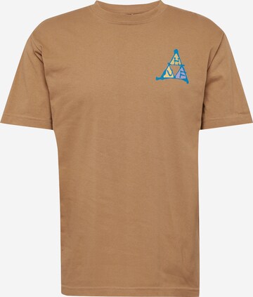 HUF Shirt 'NO-FI' in Brown: front