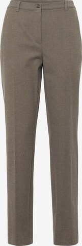 Regular Pantalon à plis Goldner en marron : devant