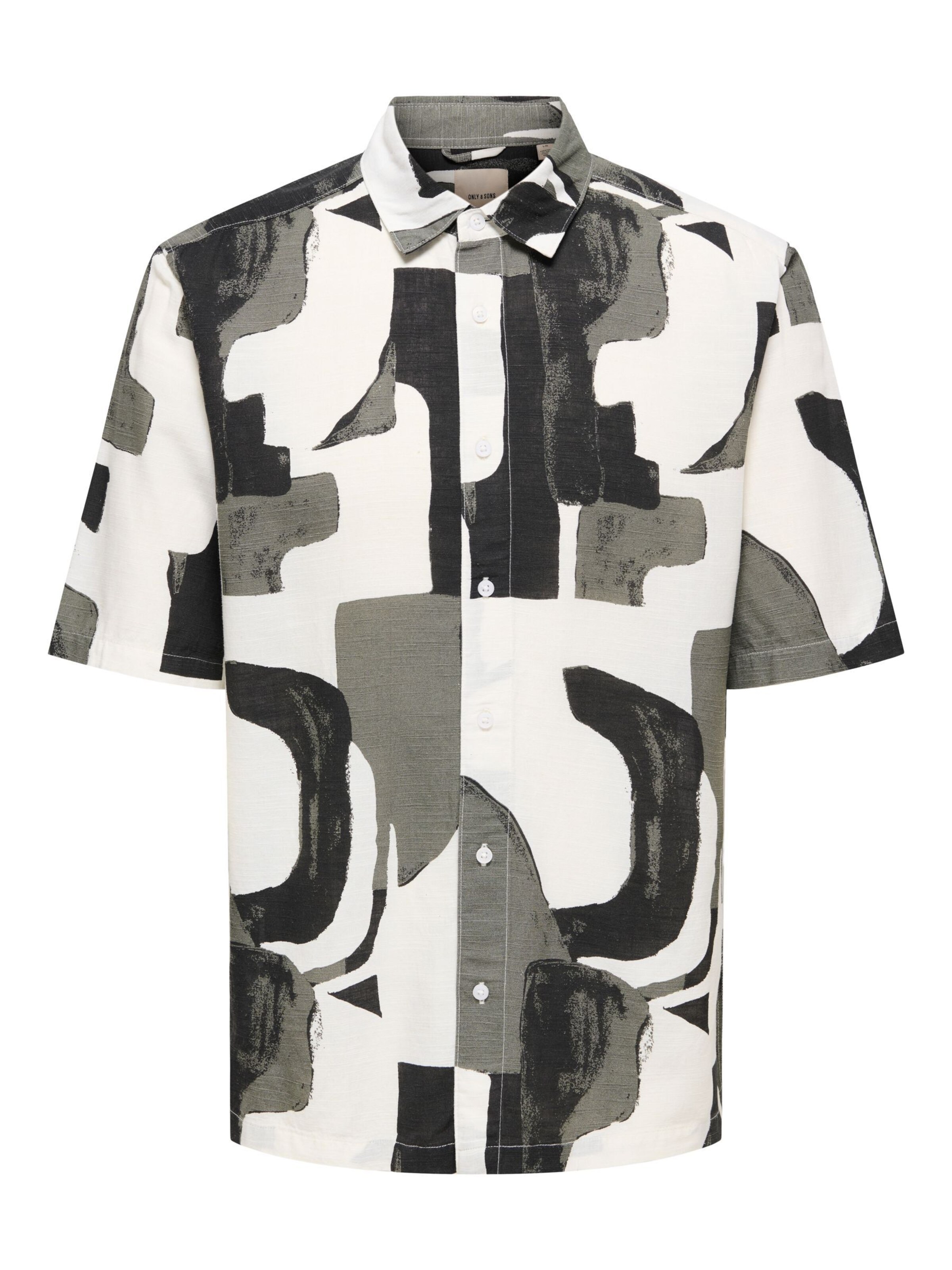 Only & Sons Camisa 'ONSHarvi' en gris / negro / blanco, Vista del producto