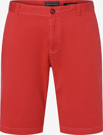 Finshley & Harding Regular Chino ' Dylan ' in Rood: voorkant