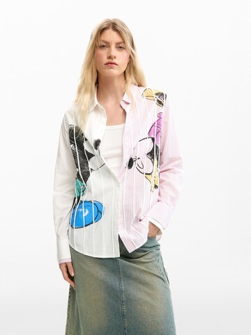 Desigual Pluus 'Mickey and Minnie Mouse', värv roosa: eest vaates