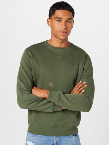 G-Star RAW Μπλούζα φούτερ 'Premium core' σε πράσινο: μπροστά