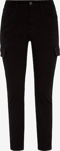 QS Slimfit Hose in Schwarz: predná strana