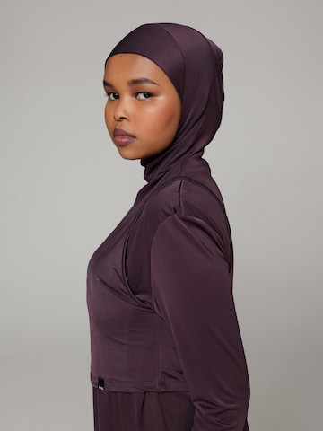 SIYA Swimwear T-shirt Badpak 'Hijab' in Lila