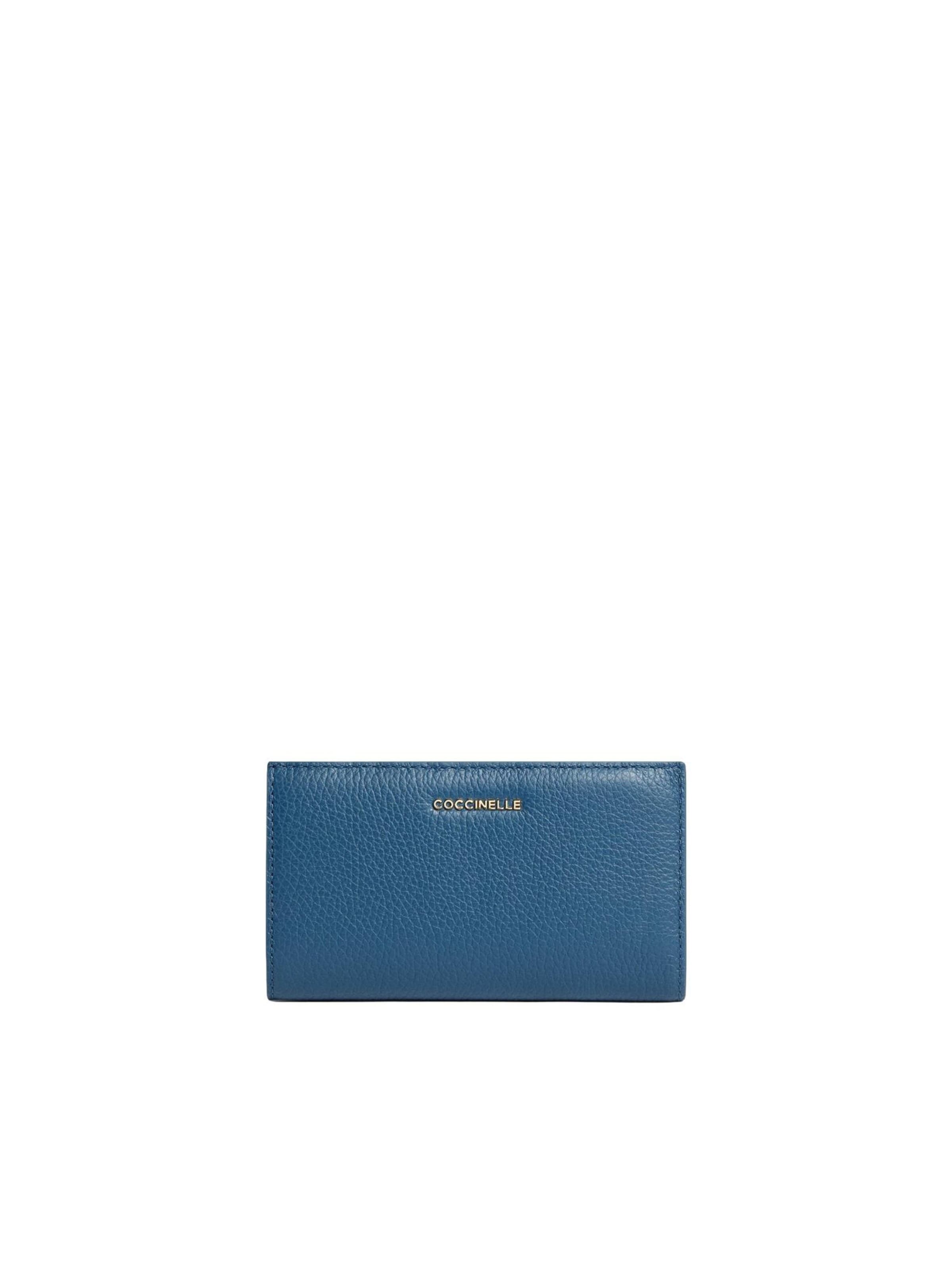 Coccinelle Wallet 'COCCINELLE METALLIC 26 4' in Blue: front
