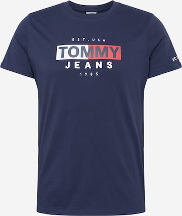 Tricou de la Tommy Jeans pe albastru: față