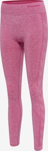 Hummel Skinny Sportbroek in Roze