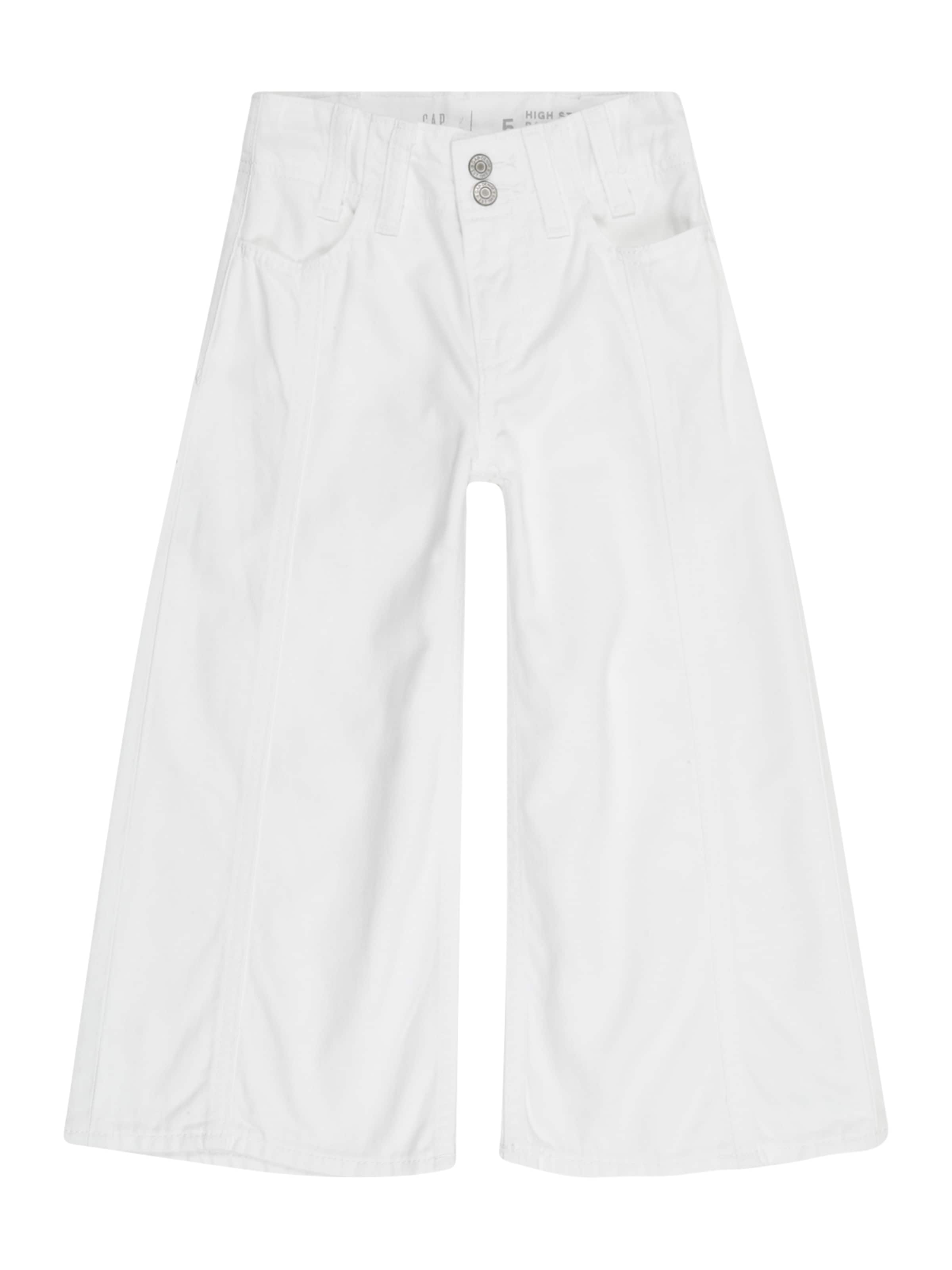 GAP Wide leg Trousers in White: front
