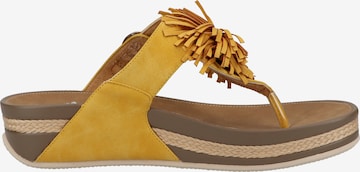 Rieker T-bar sandals in Yellow