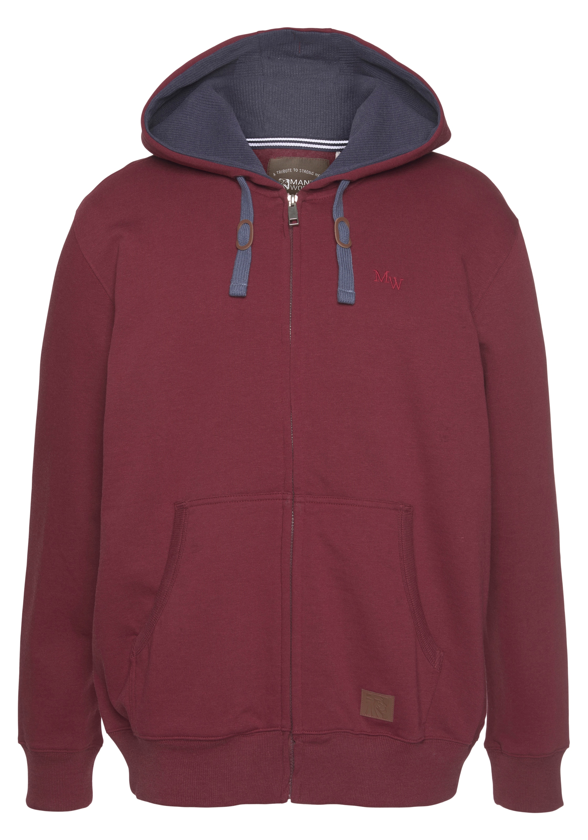 Man's World Sweatjacke in Rot: Vorderseite
