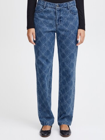 ICHI Regular Jeans 'ASKI' in Blauw: voorkant