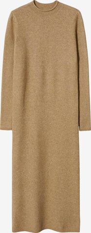 MANGO Knitted dress 'Seeds' in Brown: front