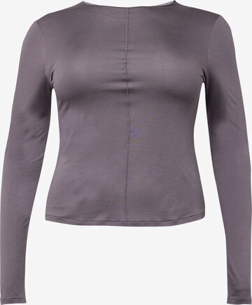 Guido Maria Kretschmer Curvy Shirt 'Ainsley' in Grijs: voorkant