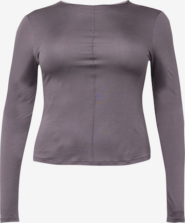 Guido Maria Kretschmer Curvy Shirt 'Ainsley' in Grey: front