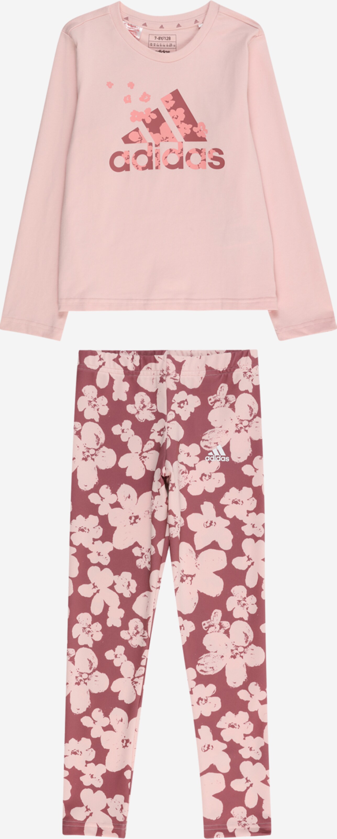 Adidas pink floral tracksuit deals