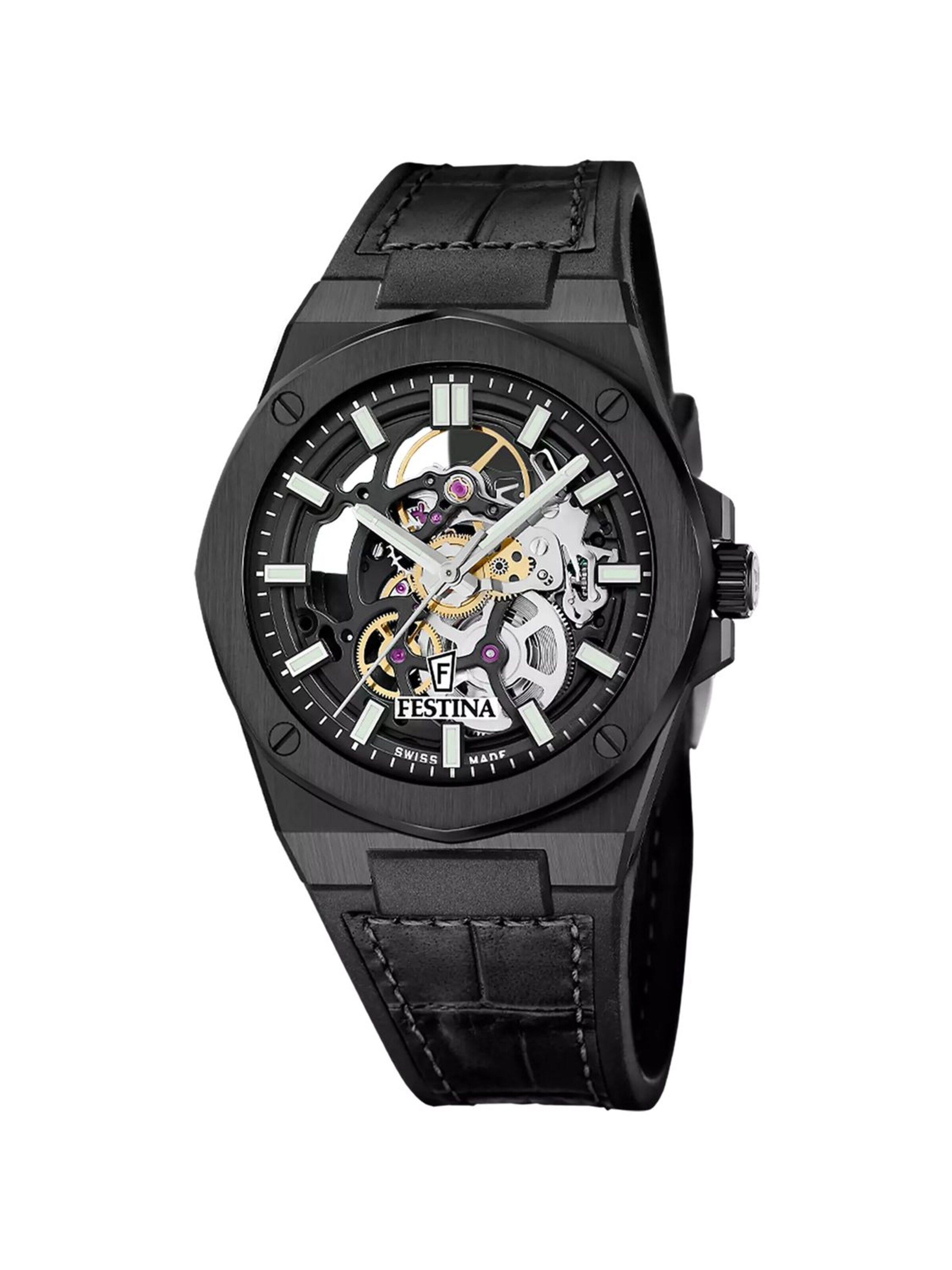 FESTINA - Reloj analógico en negro: frente