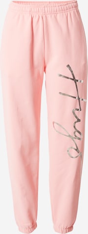 Effilé Pantalon HUGO Red en rose : devant