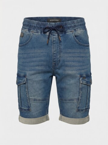 mėlyna KOROSHI Standartinis Darbinio stiliaus džinsai