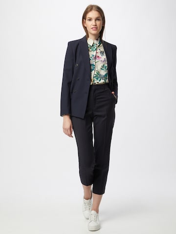 Filippa K - Slimfit Calças com vincos 'Emma' em azul