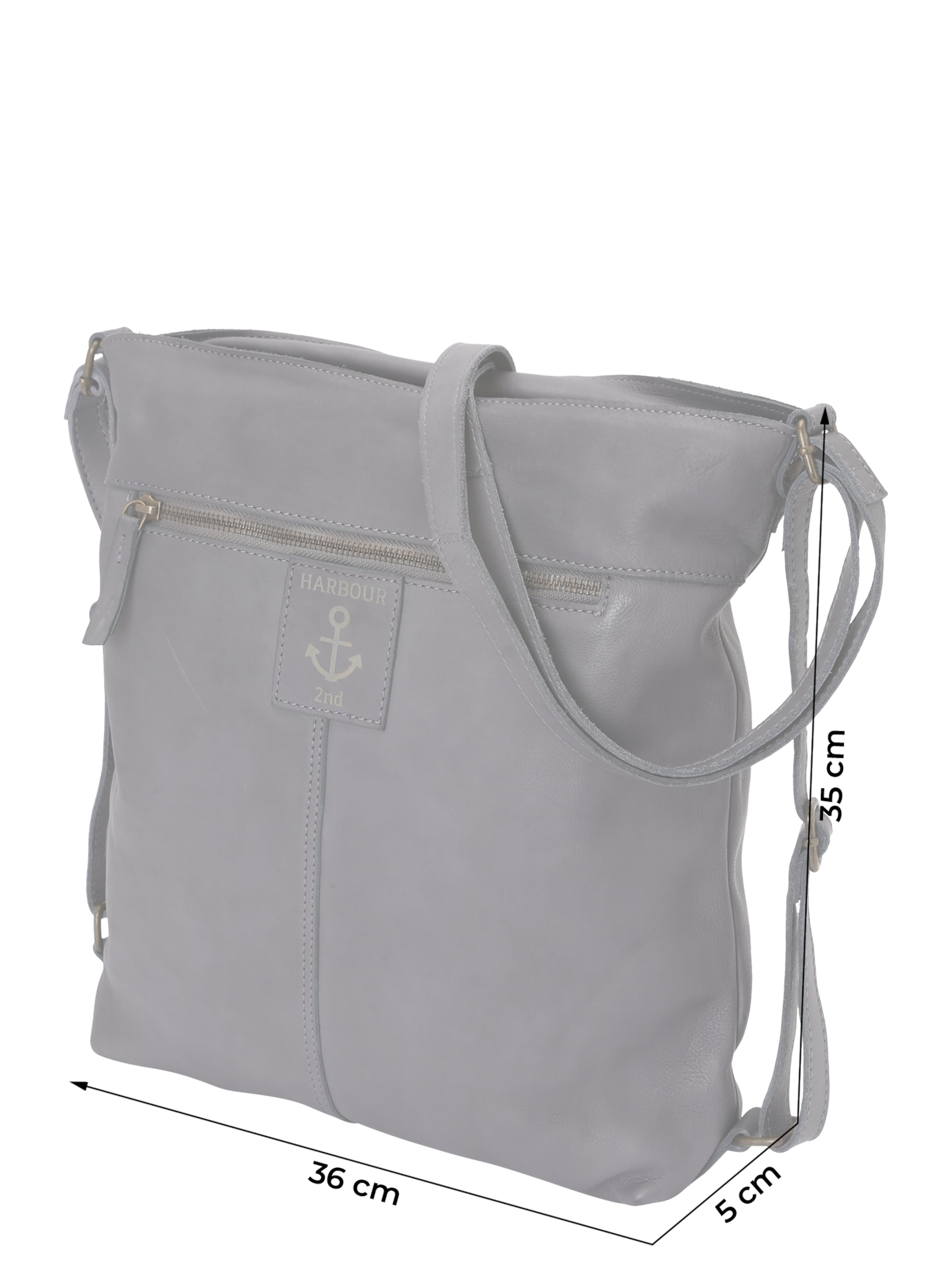 Harbour 2nd - Bolso de hombro 'Nora' en gris: frente