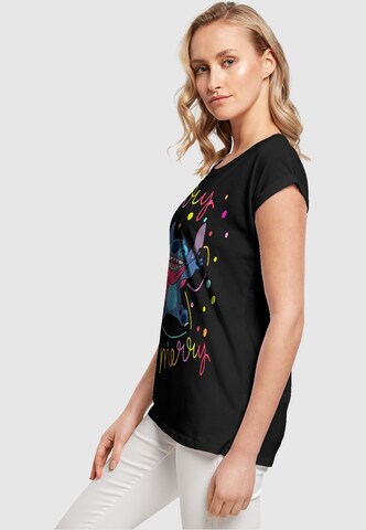 T-shirt 'Lilo And Stitch - Merry Rainbow' ABSOLUTE CULT en noir